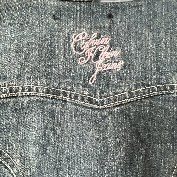 Calvin Klein jean jacket, light  wash, and very cute! - Picture 2 of 2